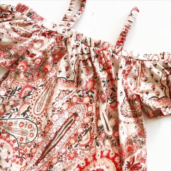 Old Navy paisley cold shoulder  dress EUC 18-24m - Picture 2 of 4